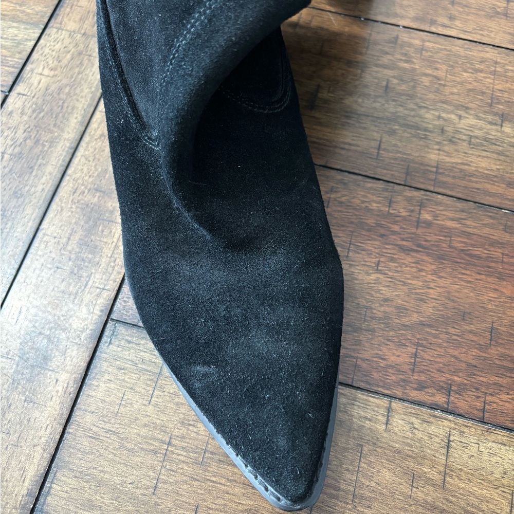 Marc Fisher Black Suede Long boots - Picture 2 of 8